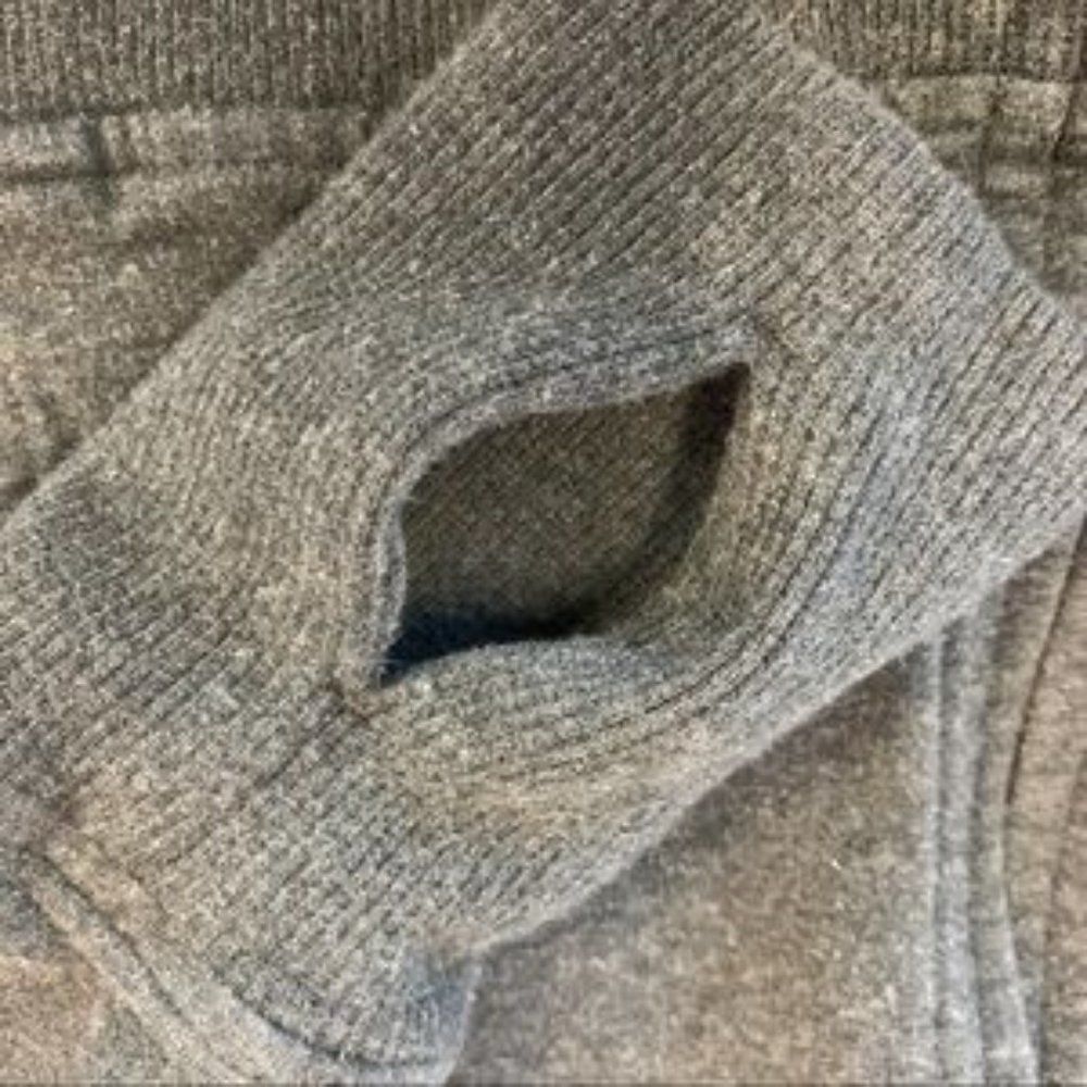 Lululemon fireside hoodie jacket cable knit in coal grey and black - Picture 13 of 14